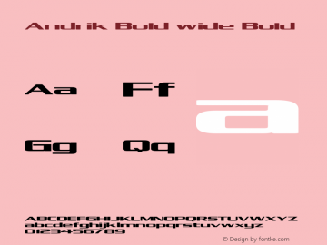 Andrik Bold wide Bold Version 1.000图片样张