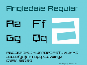 Angledale Regular Version 1.000 Font Sample