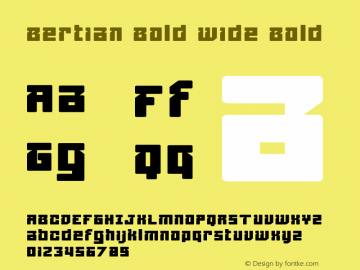 Bertian Bold wide Bold Version 1.000图片样张