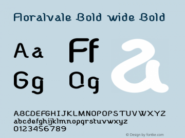 Floralvale Bold wide Bold Version 1.000图片样张