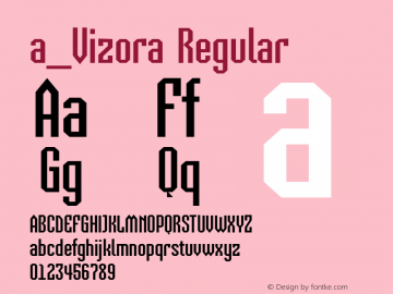 a_Vizora Regular Version 1.2; 1999 Font Sample