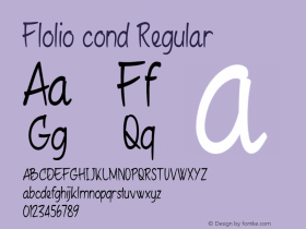 Flolio cond Regular Version 1.000 Font Sample