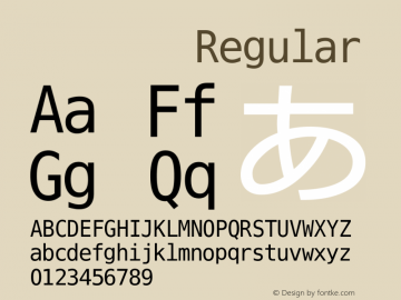 新宋体 Regular Version 5.01 Font Sample