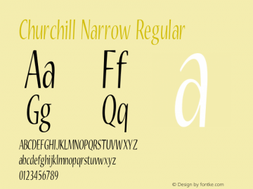 Churchill Narrow Regular Version 1.500图片样张