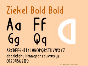 Ziekel Bold Bold Version 1.000 Font Sample