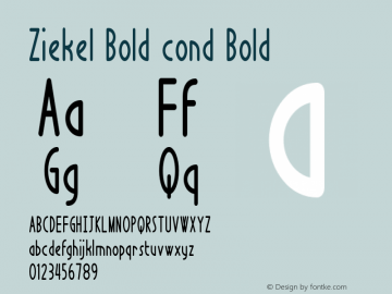 Ziekel Bold cond Bold Version 1.000图片样张