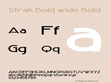 Strak Bold wide Bold Version 1.000 Font Sample