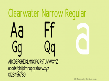Clearwater Narrow Regular Version 1.500图片样张