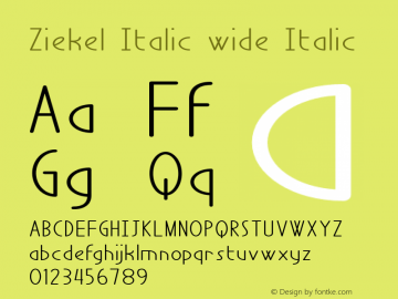 Ziekel Italic wide Italic Version 1.000图片样张
