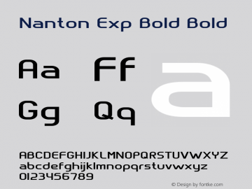 Nanton Exp Bold Bold Version 1.000图片样张