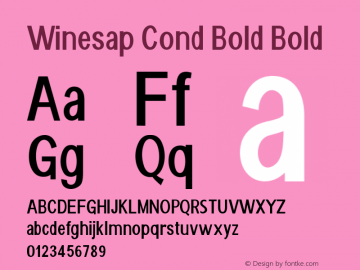 Winesap Cond Bold Bold Version 1.000图片样张