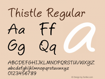 Thistle Regular Version 1.000 Font Sample