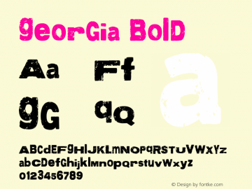 Georgia Bold Version 5.00x-1 Font Sample