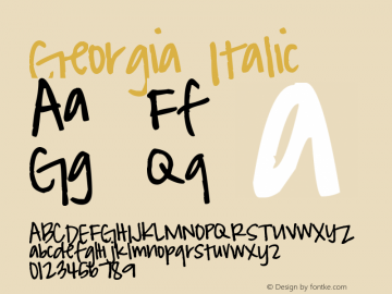 Georgia Italic Version 5.00x-1图片样张