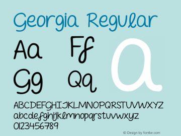 Georgia Regular Version 5.00x-3图片样张
