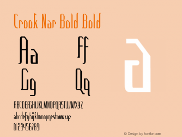 Crook Nar Bold Bold Version 1.000图片样张