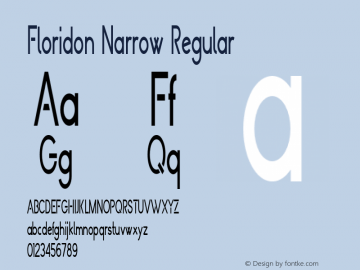 Floridon Narrow Regular Version 1.000图片样张