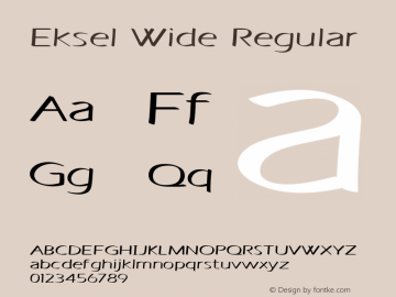 Eksel Wide Regular Version 1.000图片样张