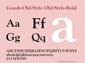 Goudy-Old-Style Old-Style-Bold Version 001.000图片样张