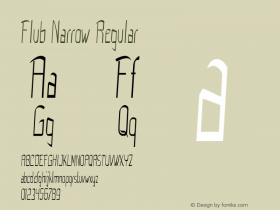Flub Narrow Regular Version 1.000 Font Sample