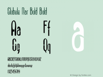 Globule Nar Bold Bold Version 1.000 Font Sample