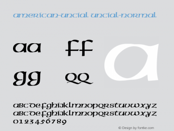 American-Uncial Uncial-Normal Version 001.000 Font Sample