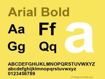 Arial Bold Version 2.55图片样张