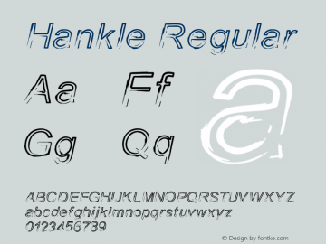 Hankle Regular Version 1.000 Font Sample