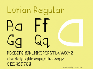 Lorian Regular Version 1.000 Font Sample