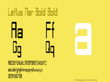 Leftus Nar Bold Bold Version 1.000图片样张