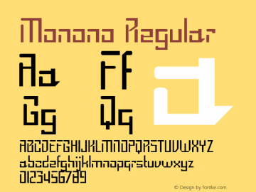 Monono Regular Version 1.000图片样张