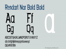 Rendart Nar Bold Bold Version 1.000图片样张