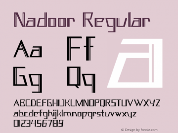 Nadoor Regular Version 1.000 Font Sample