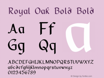Royal Oak Bold Bold Version 1.000图片样张