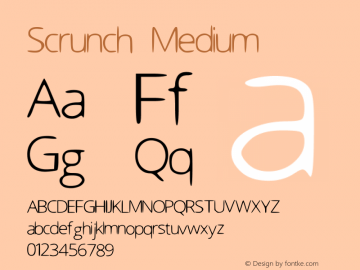 Scrunch Medium Version 001.000图片样张