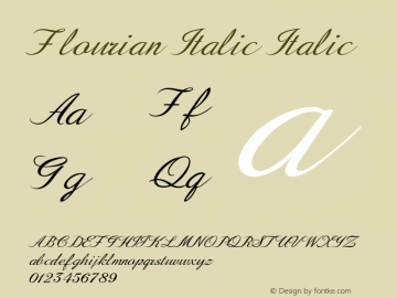 Flourian Italic Italic Version 1.000图片样张