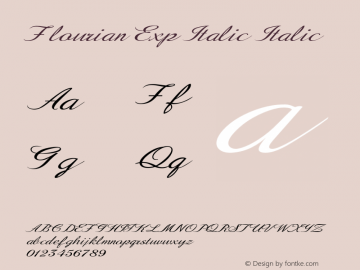 Flourian Exp Italic Italic Version 1.000图片样张