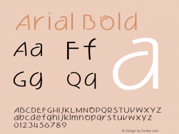 Arial Bold Version 5.01.2x Font Sample