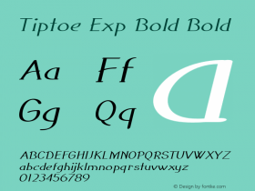 Tiptoe Exp Bold Bold Version 1.000图片样张