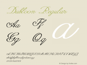 Dubloon Regular Version 1.000 Font Sample