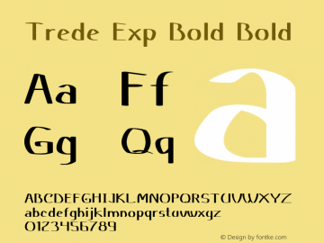 Trede Exp Bold Bold Version 1.000图片样张