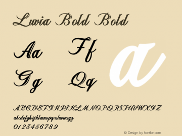 Luvia Bold Bold Version 1.000图片样张