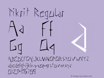Tikrit Regular Version 1.000 Font Sample