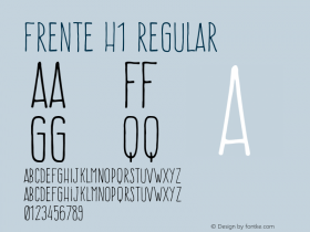 Frente H1 Regular Version 1.001;PS 001.001;hotconv 1.0.56;makeotf.lib2.0.21325图片样张