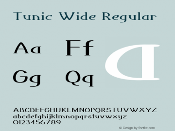 Tunic Wide Regular Version 1.000 Font Sample