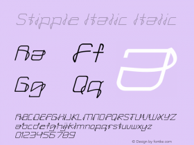 Stipple Italic Italic Version 1.000图片样张