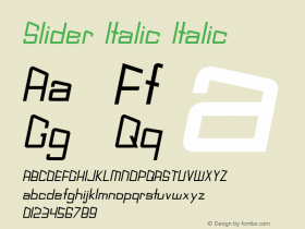 Slider Italic Italic Version 1.000图片样张