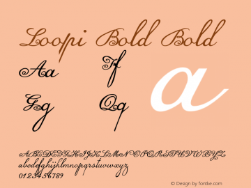 Loopi Bold Bold Version 1.000图片样张