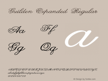 Guilden Expanded Regular Version 1.000 Font Sample