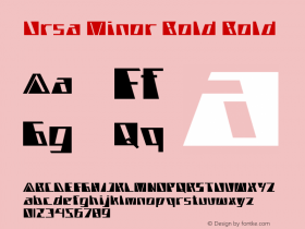 Ursa Minor Bold Bold Version 1.000 Font Sample